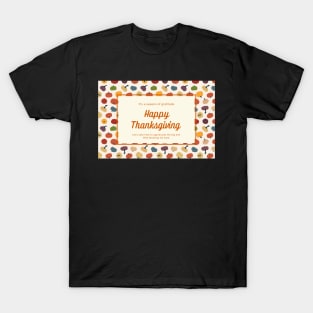 Happy Thanksgiving Card - 07 T-Shirt